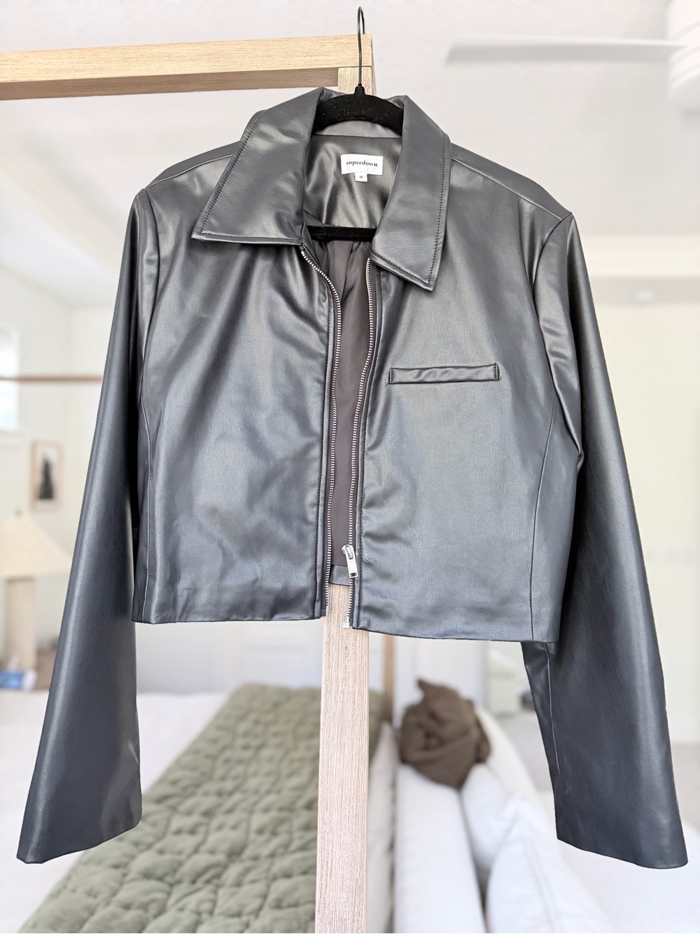 Superdown X Emily Gemma Gabriel Faux Leather Jacket